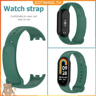 ❥กําลังไป❤【พร้อมส่ง】สายรัดข้อมือสมาร์ทวอทช์ ซิลิโคน สําหรับ Xiaomi Mi Band 8 Smart Band