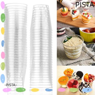 Pista กล่องพลาสติกใส ใช้ซ้ําได้ สําหรับใส่คัพเค้ก พุดดิ้ง ขนมหวาน 30 50 ชิ้น