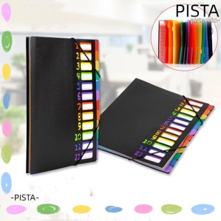 Pista แฟ้มพลาสติก ขนาด A4 สีรุ้ง สําหรับใส่เอกสาร สํานักงาน