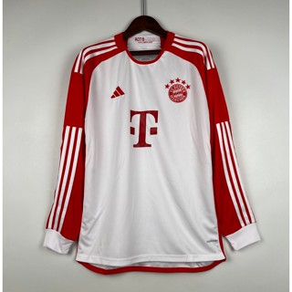 เสื้อกีฬาแขนยาว ลายทีมชาติฟุตบอล Bayern Munich 2023-24 ชุดเหย้า