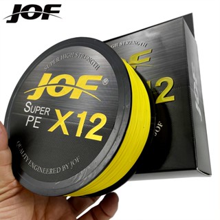 Jof สายเอ็นตกปลา PE แบบถัก 12 9 เส้น 500 ม. 300 ม. 100 ม. 20-92 ปอนด์ สําหรับตกปลาน้ําเค็ม ญี่ปุ่น