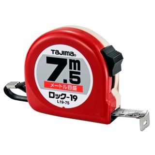 TAJIMA ตลับเมตรสายโลหะ 7.5ม. สีแดง-ขาว รุ่น L19-75BL