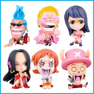 โมเดลฟิกเกอร์ PVC อนิเมะ One Piece Robbin Zoro Nami Hawkeye Kawai น่ารัก ขนาดเล็ก 8-13 ซม.