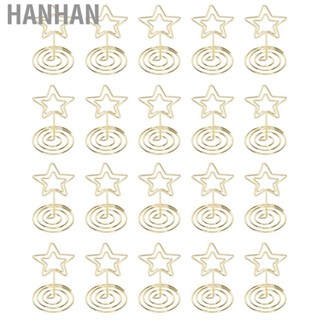 Hanhan 20PCS Place Card Holder Small 5 Pointed Star Shape Photo Picture Holders