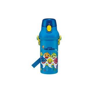 Skater Childrens Plastic Water Bottle 480ml Antibacterial Baby Shark Made in Japan PSB5SANAG-A