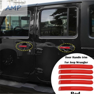 ⚡NEW 8⚡Door Handle Trim 5pcs ABS Door Handle Exterior Red Exterior Door Handle