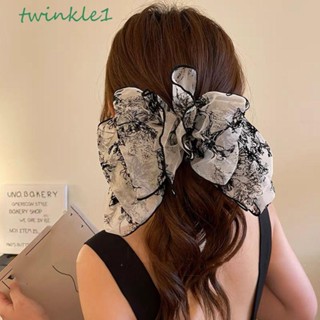 Twinkle1 กิ๊บติดผม ลูกไม้ โบ สไตล์เกาหลี โอเวอร์ไซซ์ หรูหรา เครื่องประดับผม ยางรัดผม เด็กผู้หญิง