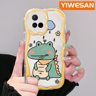 เคสโทรศัพท์ซิลิโคน ใส แบบนิ่ม ลายหนังจระเข้ กันกระแทก สําหรับ VIVO Y21 2021 Y21G Y33s Y21s Y21e Y21a Y21t T1x 4G