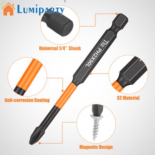 Lumiparty ดอกสว่านไขควงแม่เหล็ก PH2 ก้านหกเหลี่ยม 1/4 นิ้ว 12 ชิ้น