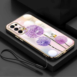 [ฟรีสายคล้อง] เคสซิลิโคนนิ่ม ทรงสี่เหลี่ยม ลายดอกไม้ แดนดิไลออน สําหรับ OPPO Reno 4 3 4G 4 Pro 3 Pro 4G OPPO Reno 2 2F 2Z