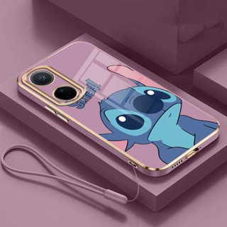 เคสโทรศัพท์มือถือ ซิลิโคนนิ่ม ขอบตรง ลายมอนสเตอร์ Stitch สําหรับ OPPO Reno 8T 5G reno8 T 4G Reno 6 5 Pro 5G