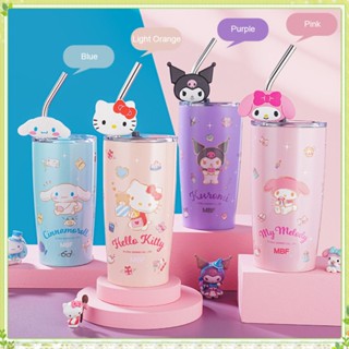 Sanrio แก้วน้ําสเตนเลส มีฉนวนกันความร้อน ลายการ์ตูนเฮลโลคิตตี เมโลดี้น่ารัก ขนาด 600 มล. สําหรับตกแต่งวันหยุด