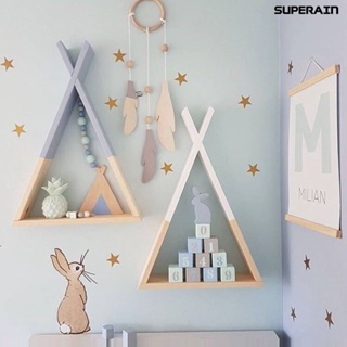 (super) ชั้นวางของ ทรงสามเหลี่ยม DIY สําหรับติดผนังห้องนั่งเล่น