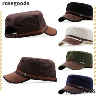 Rosegoods1 หมวกทหาร ลําลอง ปรับได้ ระบายอากาศ หมวกคาเด็ต