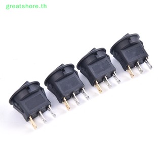 Greatshore สวิตช์โยกเปิด ปิดไฟ LED 12V 20A ทรงกลม สําหรับเรือ รถยนต์ 4 ชิ้น