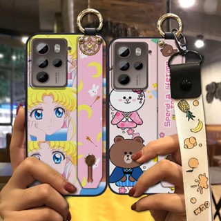 Wrist Strap Anti-dust Phone Case For HTC U23 Pro/U23 Waterproof Cute Phone Holder Cartoon Lanyard Fashion Design Back Cover