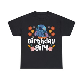 เสื้อยืด พิมพ์ลายการ์ตูน Stitch สไตล์วินเทจ สําหรับงานเลี้ยงวันเกิด