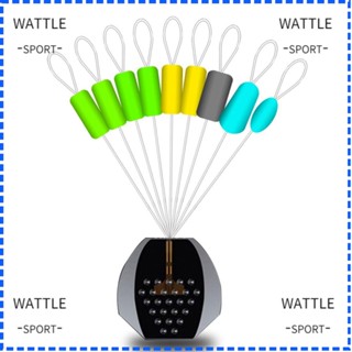 Wattle จุกปิดสายเบ็ดตกปลา ยางนิ่ม S-5S ทนทาน 180 ชิ้น (20 กลุ่ม)