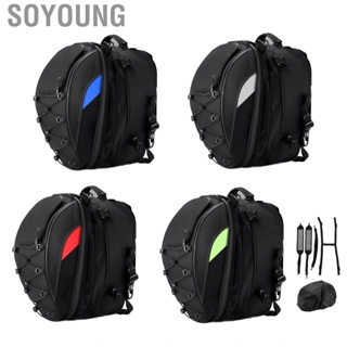 Soyoung Motorbike Storage Pack  High‑Density Woven  Reflective Motorcycle Rear Bag for Autocycle