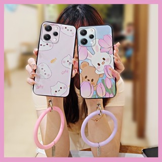 ring Anti-knock Phone Case For Redmi12 4G youth Cartoon heat dissipation cute Dirt-resistant creative personality Waterproof