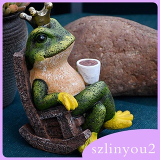 [szlinyou2] ฟิกเกอร์เรซิ่น รูปกบน่ารัก สําหรับตกแต่งสวน กลางแจ้ง