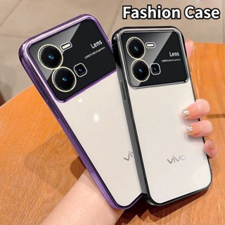 เคสโทรศัพท์มือถือแบบนิ่ม ใส กันกระแทก กันรอยกล้อง แฟชั่น สําหรับ Vivo Y36 Y35 Y27 Y22 Y22s Y36 4G Vevo Y16 Y02 Y02t Y02A Y02s 5G 4G