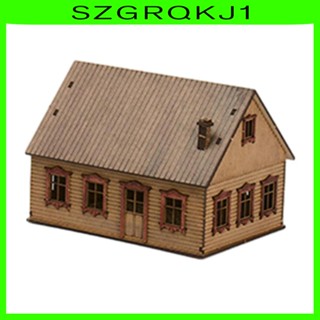 [szgrqkj1] ของเล่นตัวต่อ รูปบ้านทิวทัศน์ สเกล Oo 3D สไตล์ยุโรป 1/72 DIY สําหรับฉากโต๊ะทราย