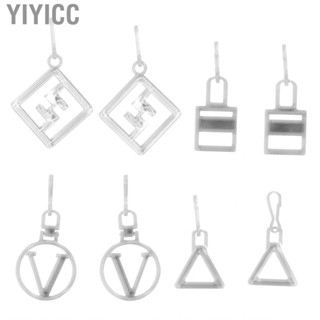 Yiyicc Zipper Pendant  Strong Quality Stainless Steel 8pcs High Hardness for Jewelry Pendants