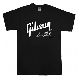 เสื้อยืดใหม่ 2022เสื้อยืดแขนสั้นลําลองเนื้อผ้าฝ้ายแฟชั่นพิมพ์ลาย Gibson สีดําสําหรับผู้ชาย EA6OL XL  XXL 3XL