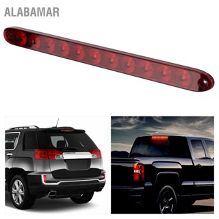 ALABAMAR 12V 11 LED เบรคเลี้ยวไฟท้ายสีแดงโพลีคาร์บอเนตเลนส์ลายสำหรับรถบรรทุกรถพ่วงรถบรรทุก