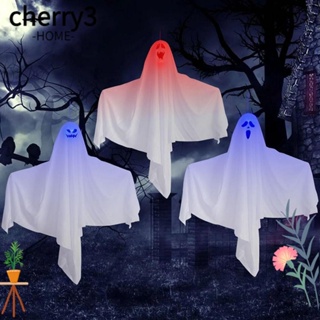 Cherry3 โคมไฟ LED โพลีเอสเตอร์ รูปผีสิง สําหรับแขวนตกแต่งบ้าน ฮาโลวีน