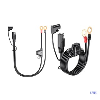 Super สายเคเบิลเชื่อมต่อแบตเตอรี่ 18AWG SAE SAE เป็น ORing พร้อมฟิวส์ป้องกัน 15A 2-Pin