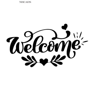 สติกเกอร์ติดผนัง ลายคําคม Welcome สําหรับตกแต่งบ้าน ห้องนั่งเล่น ออฟฟิศ 1 ชิ้น