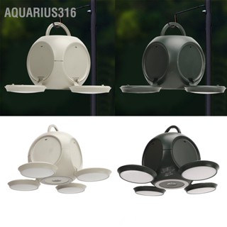  Aquarius316 โคมไฟตั้งแคมป์ โคมไฟแคมป์ 360 องศา 3 อุณหภูมิสี Type C ที่จับแบบชาร์จไฟได้ ตะเกียง LED ทนการสึกหรอพร้อมแบตเตอรี่ในตัว