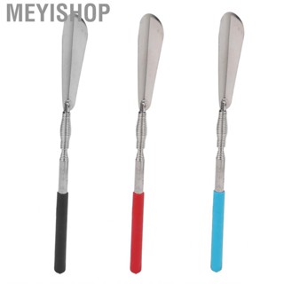 Meyishop Long Shoe Horn  Metal Plastic Handle Retractable Design Stainless Steel for Maternity Children the Elderly