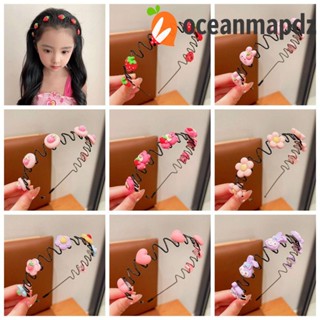 Oceanmapdz ที่คาดผมพลาสติก ผลไม้ สตรอเบอร์รี่ หมี สร้างสรรค์ บาง สไตล์เกาหลี หัวใจ เด็กผู้หญิง / ผู้หญิง