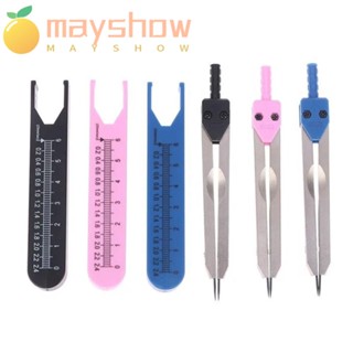 Mayshow คาลิปเปอร์ ECG ไม้บรรทัดพลาสติก 0‐2.4 นิ้ว ทนทาน พร้อมเข็มทิศ สําหรับพยาบาล