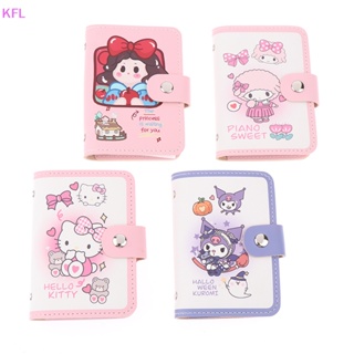 (KFL) กระเป๋าใส่บัตรเครดิต แบบหนัง ลายการ์ตูน Hello Kitty My Melody Kuromi สําหรับผู้หญิง ขายดี