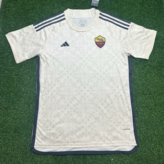 เสื้อกีฬาแขนสั้น ลายทีมชาติฟุตบอล Roma Away Jersey S-XXL 23-24 ชุดเยือน สําหรับผู้ชาย AAA