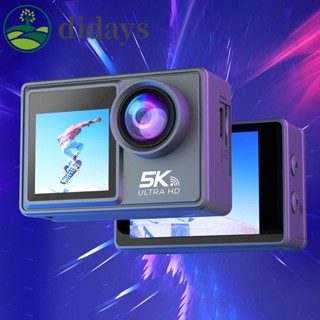 กล้องแอคชั่น 5K 30FPS หน้าจอ IPS คู่ กันน้ํา HD SD 128GB สําหรับดําน้ํา จักรยาน [Didays.th]