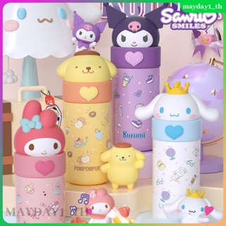 [READY] 350ml ถ้วยสูญญากาศการ์ตูน Kawaii Sanrio พร้อมฝาปิดเด็ก 316 ขวดน้ำสแตนเลสของขวัญโรงเรียนเด็ก Kuromi Cinnamoroll Melody