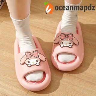 Oceanmapdz รองเท้าแตะ พื้นนิ่ม กันลื่น ลายการ์ตูนอนิเมะแมว Cinnamoroll My Melody Kuromi ใส่ในบ้าน สําหรับผู้หญิง