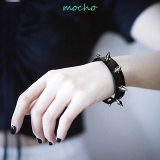 Mocho สร้อยข้อมือ หมุดย้ํา ร็อคชี้ พังก์ โกธิค โลหะผสม สายรัดข้อมือ เครื่องประดับ