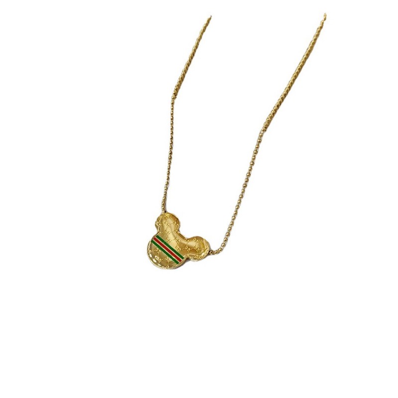 แฟชั่นที่สวยงามต้องมีพิมพ์ไทเทเนียมสีการ์ตูนจี้สร้อยคอIns Influencerที่ไม่ซ้ํากันClavicle Chainเครื่