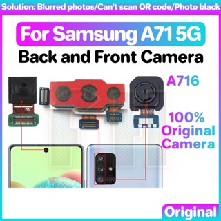 กล้องหน้า หลัง สําหรับ Samsung Galaxy A71 5G A716 A715G Ultra Wide Back Macro Depth Facing Main Telephoto selfie lifting Camera kamera belakang flex cable ribbon Module Compatible