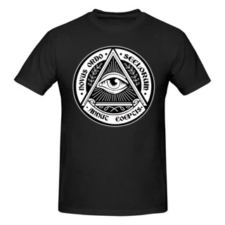 [S-5XL]เสื้อยืดคอกลม แขนสั้น ผ้าฝ้าย พิมพ์ลาย Freemasonry