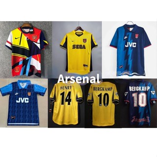 เสื้อกีฬาแขนสั้น ลายทีมชาติฟุตบอล Arsenal 94 95 96 99 00 2014 BERGKAMP 10 HENRY 14 สไตล์เรโทร