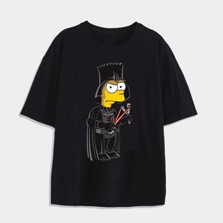 Half-Sleeves T Shirt Korean Loose Tshirt Bart Simpson Graphic Tees Streetwear  Tops Unisex for men_02