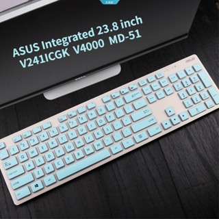 แผ่นซิลิโคนครอบคีย์บอร์ด กันน้ํา กันฝุ่น สําหรับแล็ปท็อป ASUS Integrated 23.8 นิ้ว V241ICGK V4000 MD-51 [ZK]