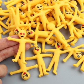 ตุ๊กตายางนิ่ม รูปหน้ายิ้ม EMOJI สีเหลือง 5 ชิ้น